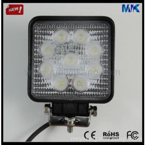 2013 new car led spot light 12v head led lights 27w led car work light